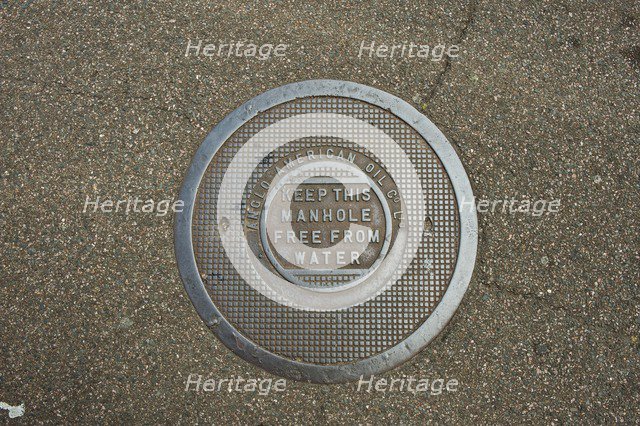 Petrol tank cap, former Caffyns Garage, 24-26 Goring Road, West Worthing, Sussex, 2010. Artist: Peter Williams.