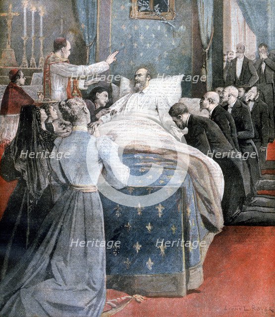 The death of the Comte de Paris, England, 1894. Artist: Lionel Noel Royer