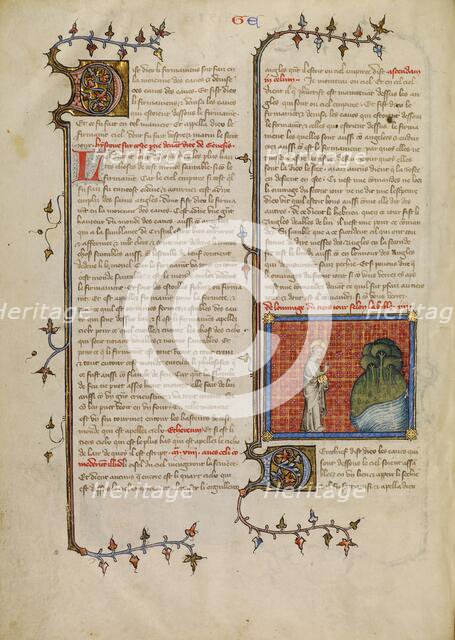 The Creation of Water and Land, about 1360-1370. Creator: Master of Jean de Mandeville.