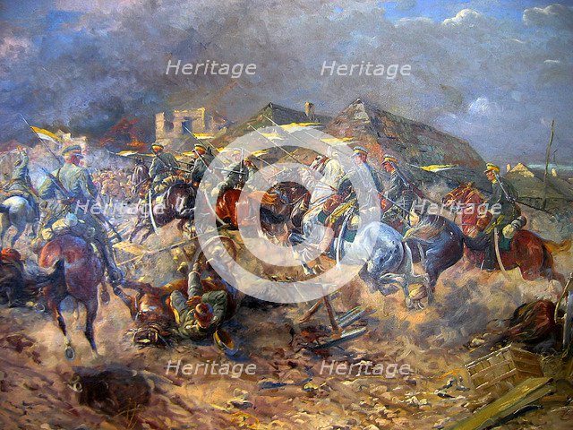 Attack of Polish Uhlans on Bolsheviks near Sloutsk, 1919', 1920.  Creator: Winterowski, Leonard (1868-1926).