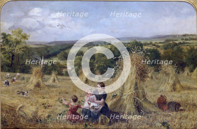 The Harvest Field, 1857-1858. Artist: Oliver Lupton.