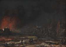 Fire by Night in the Winter, 1618-1677. Creator: Aert van der Neer.