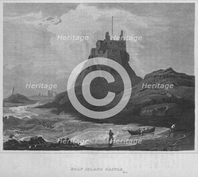 'Holy Island Castle', 1814. Artist: John Greig.