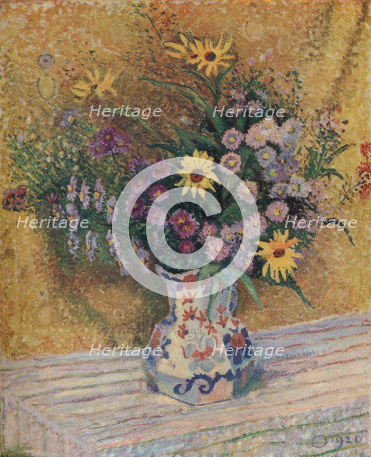 'Michaelmas Daisies', c1920. Artist: Lucien Pissarro.