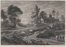 Landscape with Draw-Well, 1638-60. Creator: Cornelis Galle I.