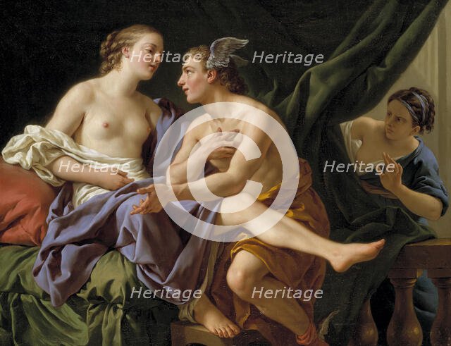 Mercury, Herse and Aglaura, 1767. Creator: Louis Jean Francois Lagrenee.