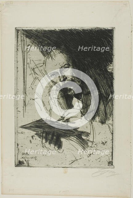 Carl Larsson, 1897. Creator: Anders Leonard Zorn.