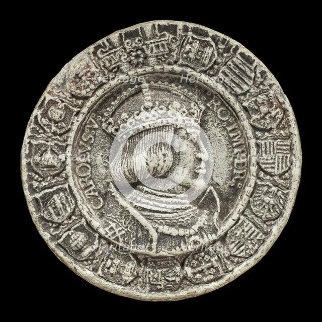 Charles V, 1500-1558, King of Spain 1516-1556, Holy Roman Emperor 1519 [obverse], 1521. Creator: Albrecht Durer.