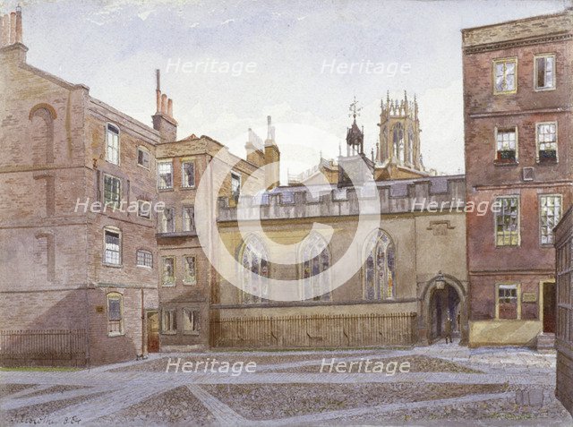 View of Clifford's Inn and Hall, London, 1884. Artist: John Crowther