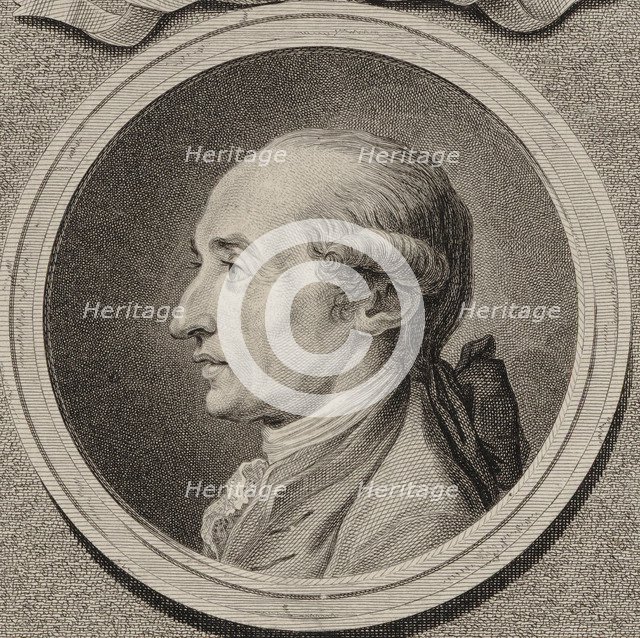 Portrait of the composer Johann André (1741-1799), 1780.