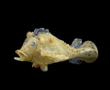 Fish-shaped glass flask, 1st century. Creator: The Oriental Applied Arts.