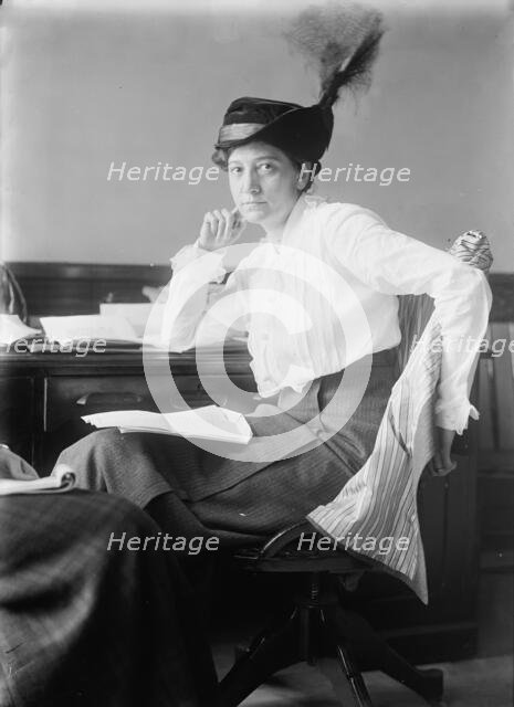 Mrs. Medill McCormick, (Ruth Hanna), at Desk, 1914. Creator: Harris & Ewing.