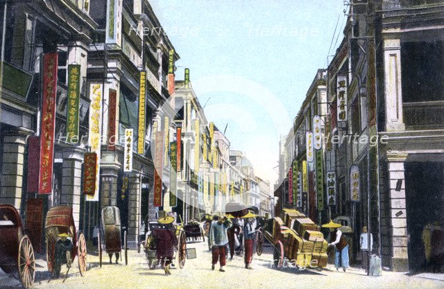 Queens Road Central, Hong Kong, China, c1900s. Artist: Unknown