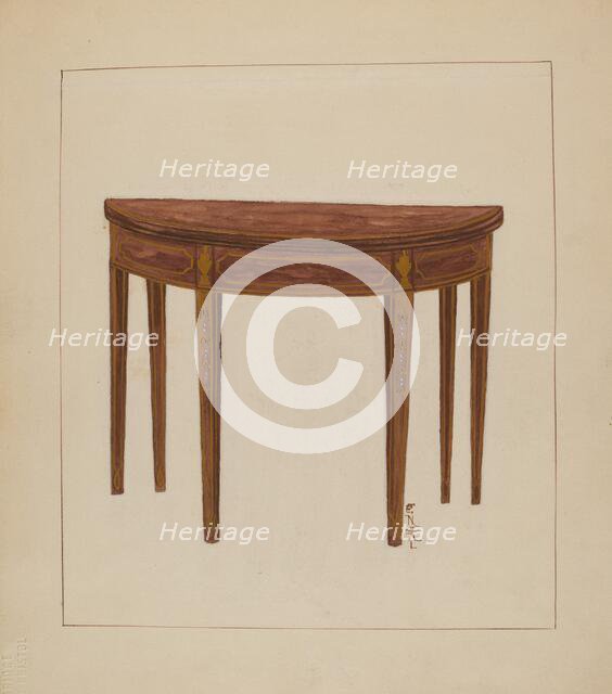 Card Table, c. 1936. Creator: Florence Neal.