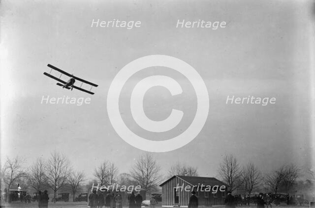 Allied Aircraft - Demonstration At Polo Grounds; Col. Charles E. Lee, British Aviator..., 1917. Creator: Harris & Ewing.