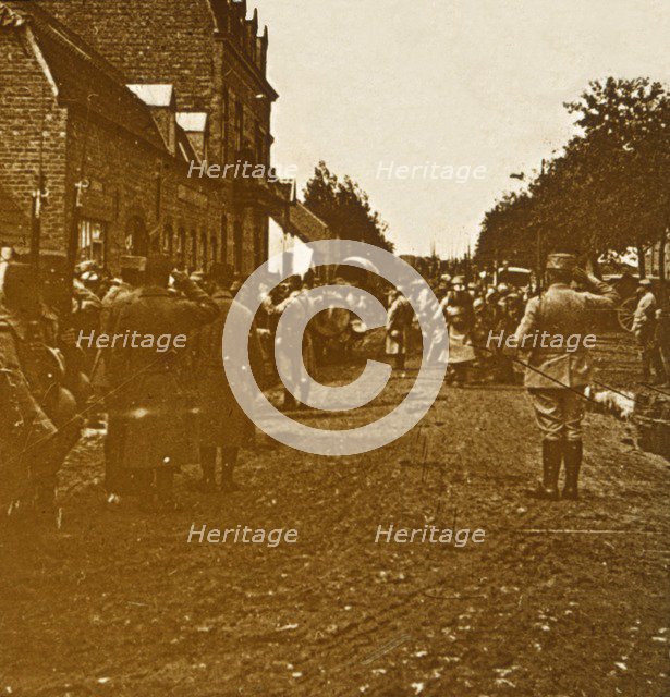 Troops leaving, c1914-c1918. Artist: Unknown.