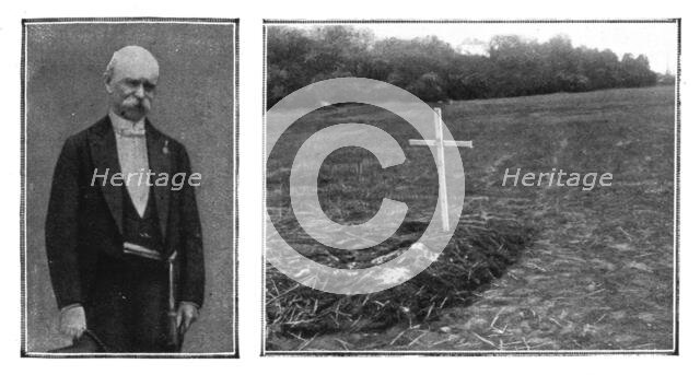 'M Odent, maire de Senlis, et la tombe que creuserent sous ses yeux ses bourreaux', 1914. Creator: Unknown.