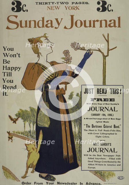 New York Sunday journal. Jan 19th 1896, c1893 - 1897. Creator: Unknown.