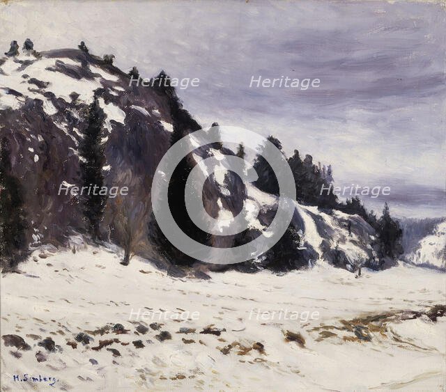 Winter Landscape, 1890-1893. Creator: Hugo Simberg.