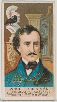 Edgar Allan Poe, from the series Great Americans (N76) for Duke brand cigarettes, 1888., 1888. Creator: Unknown.