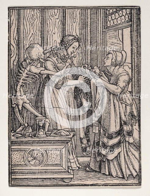 The Countess, from The Dance of Death, ca. 1526, published 1538. Creator: Hans Lützelburger.