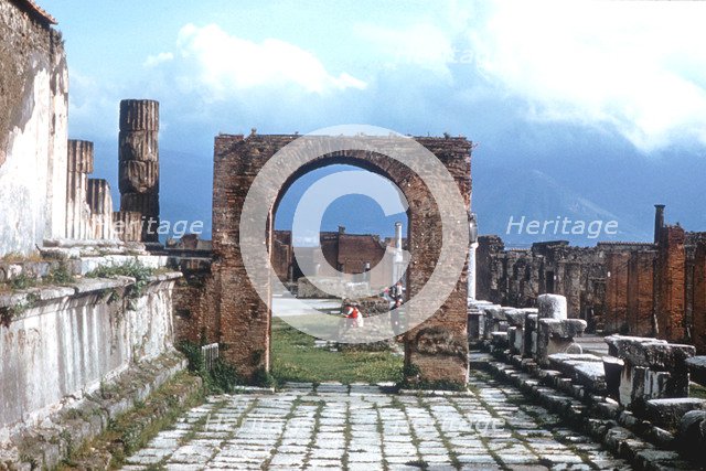 Arch and walkway, Pompeii, Ancient Rome, 1st century AD. Creator: Unknown.