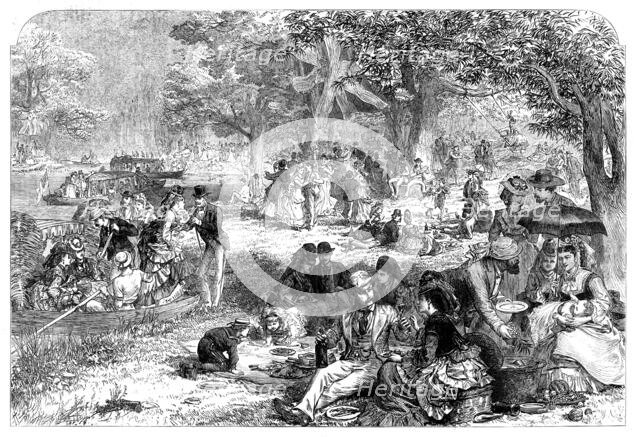 Christmas Day in Australia - drawn by N. Chevalier, 1871. Creator: Unknown.