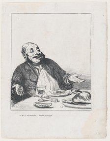 Moi, je suis ravitaillé!...Le reste m'est égal, 1871. Creator: Honore Daumier.