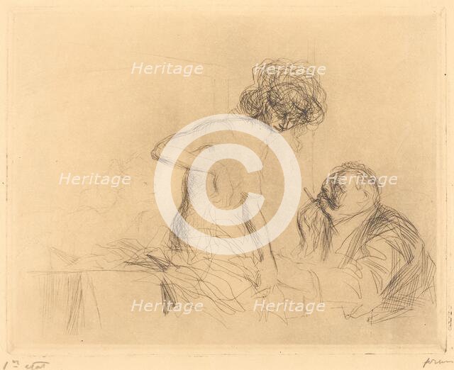 In a Private Room (first plate), 1909. Creator: Jean Louis Forain.