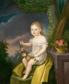 Child with Flowers, 1800-1830. Creator: Unknown.