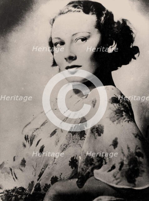 Portrait of the actress Lída Baarová (1914-2000), c1935. Creator: Anonymous.