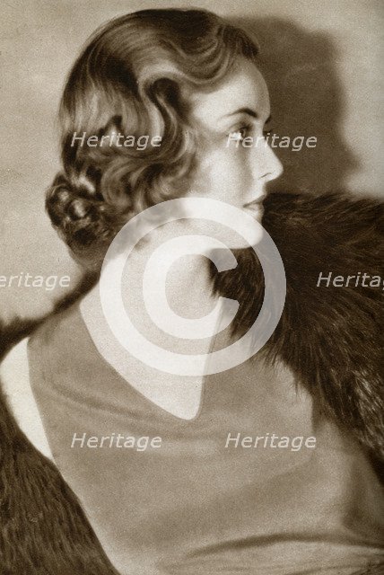 Bette Davis, American actress, 1933. Artist: Unknown