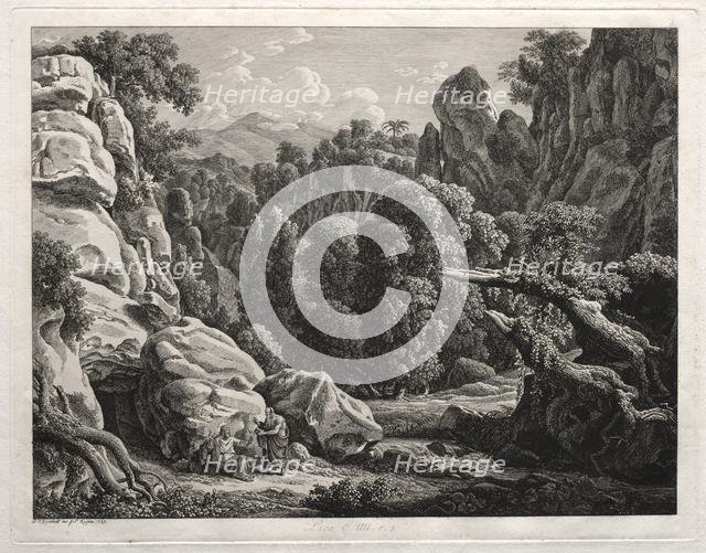 Heroic Landscape: Landscape with the Temptation of Christ, 1799. Creator: Johann Christian Reinhart (German, 1761-1847).