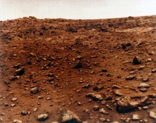 First colour photograph of the Martian planet surface, Viking 1 Mission to Mars, 1976. Creator: NASA.