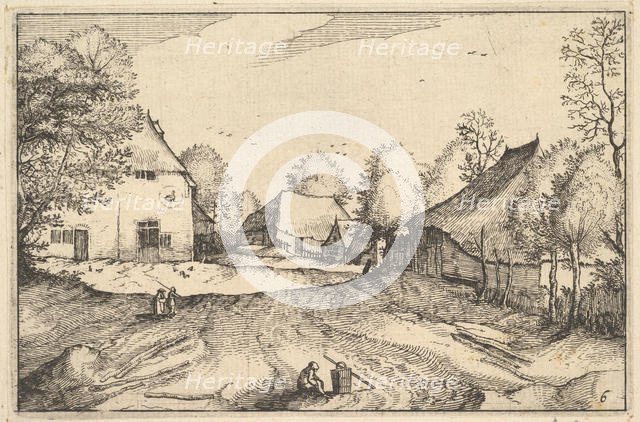 The Swan's Inn, plate 6 from Regiunculae et Villae Aliquot Ducatus Brabantiae, ca. 1610. Creator: Claes Jansz Visscher.