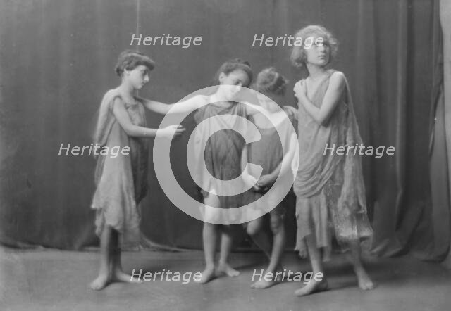 Elsie Dufour dancers, portrait photograph, between 1918 and 1920. Creator: Arnold Genthe.