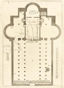 Plan of the Church of the Holy Manger, 1619. Creator: Jacques Callot.