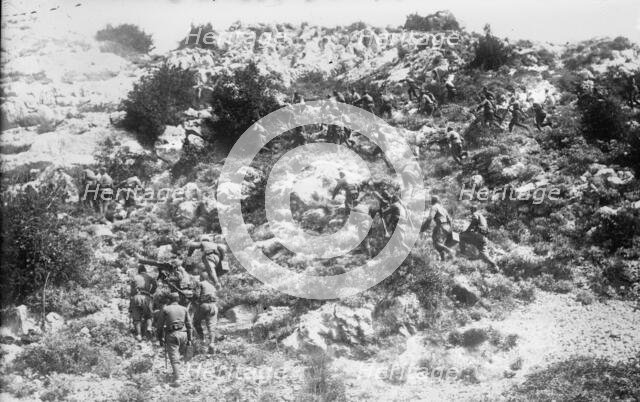Montenegrins attacking Becic [i.e., Decic] Fort, between c1910 and c1915. Creator: Bain News Service.