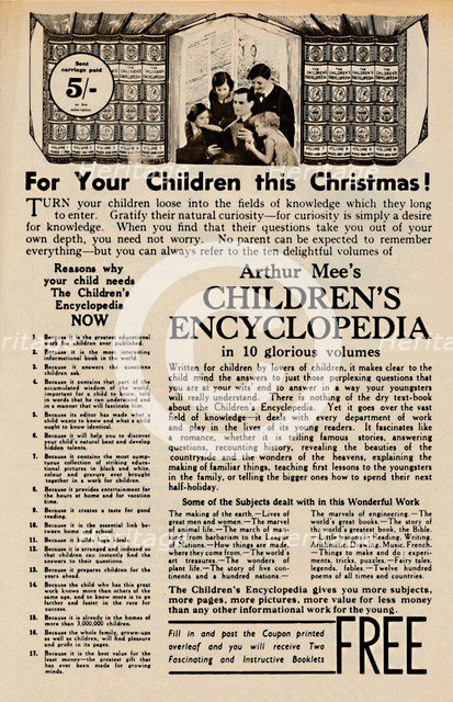 'Arthur Mee's Children's Encyclopedia', 1935. Artist: Unknown.