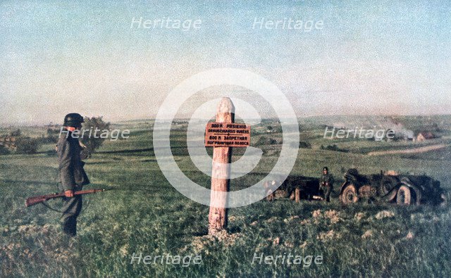 The frontier between Lithuania and the Soviet Union, World War II, 1942. Artist: Unknown