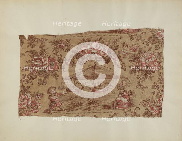 Printed Cotton, c. 1940. Creator: Charlotte Winter.