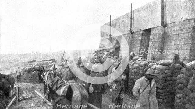 'Notre offensive du 15 decembre 1916; Un poste de commandement pendant la bataille', 1916. Creator: Unknown.