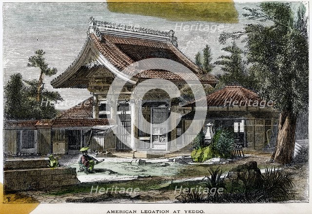 American legation at Yeddo (Edo), Japan, 19th century. Artist: Richardson