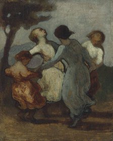 Round dance, 1850-1852. Creator: Daumier, Honoré (1808-1879).