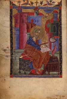 Saint Matthew the Evangelist (Manuscript illumination from the Matenadaran Gospel), 14th century.
