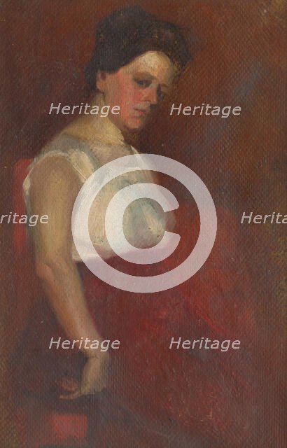 Study of a Seated Woman, around 1900. Creator: Ludovit Pitthordt.