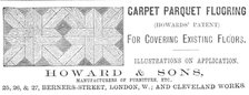 Carpet Parquet Flooring - Howard & Sons, 1883. DELETE - DUPLICATE Creator: Unknown.