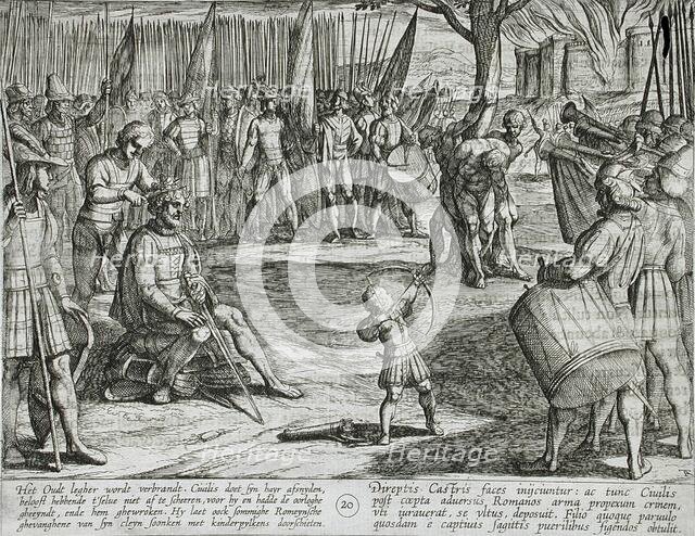 The Burning of the Old Fortress, published 1612. Creator: Antonio Tempesta.