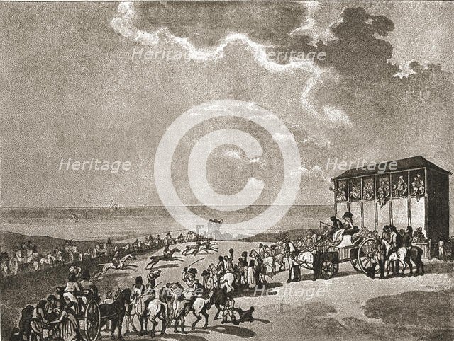 ''A Trip to Brighton a Hundred Years Ago; Brighton Races, c1788', 1888. Creator: Unknown.