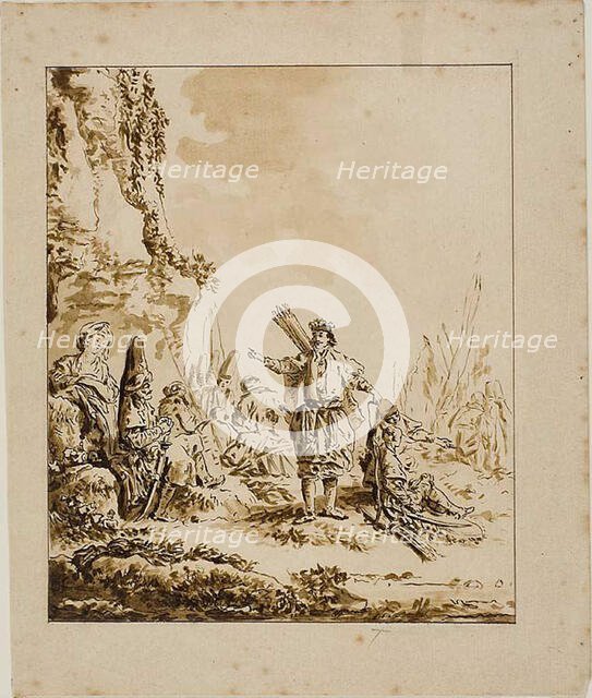 Copy of Halte de Calmouks, c. 1772. Creator: John Kirby Baldrey.